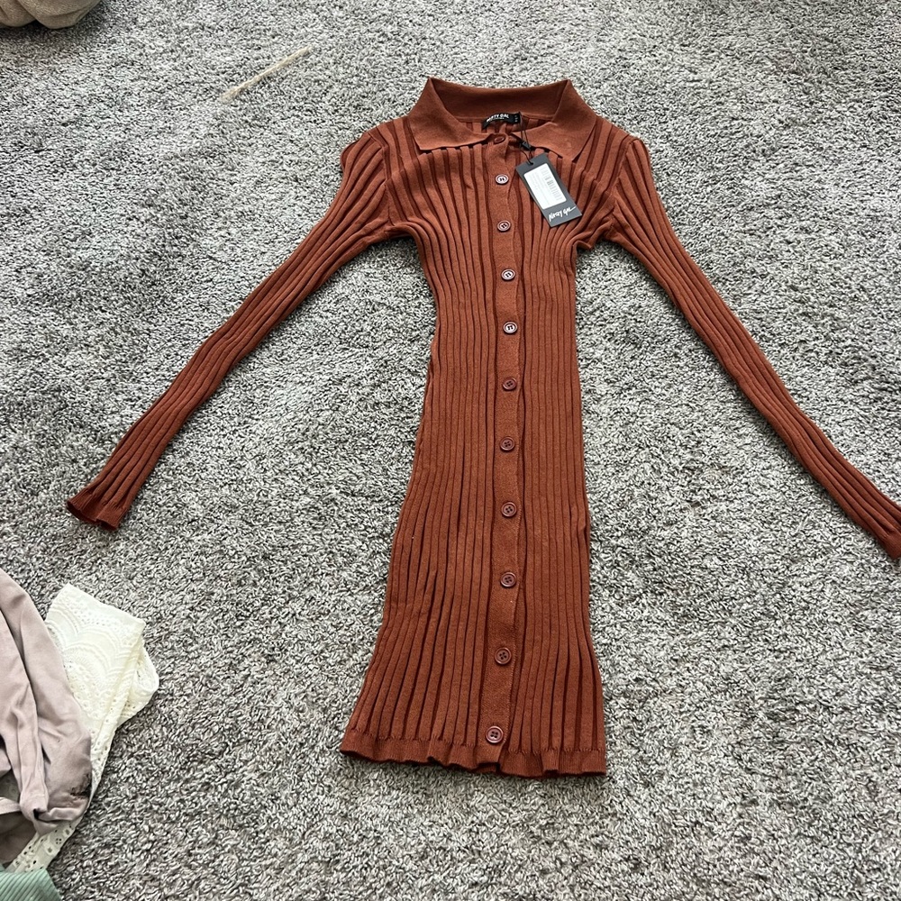 New with tags NASTY GAL button down knit dress